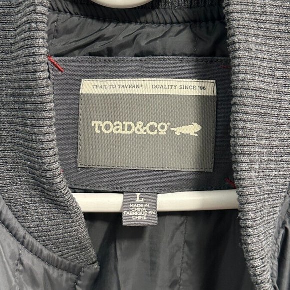 Toad & Co Men's Grey Quilted Puffer Vest Sz L - Picture 4 of 8